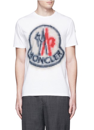 Main View - Click To Enlarge - MONCLER - Pixel logo print cotton T-shirt