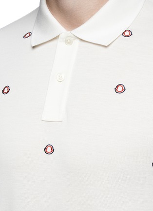 Detail View - Click To Enlarge - MONCLER - Logo embroidery polo shirt