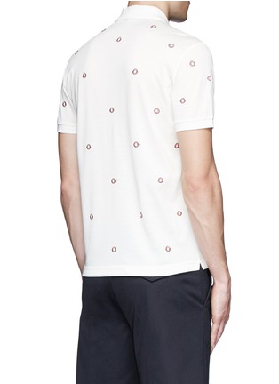 Back View - Click To Enlarge - MONCLER - Logo embroidery polo shirt