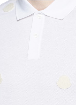 Detail View - Click To Enlarge - MONCLER - Empty logo patch polo shirt