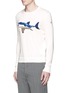 Front View - Click To Enlarge - MONCLER - Shark intarsia cotton sweater