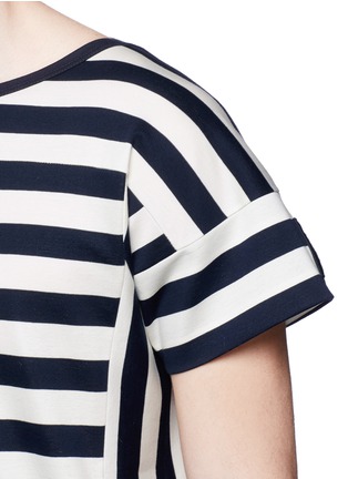 Detail View - Click To Enlarge - MONCLER - Twist marine stripe T-shirt