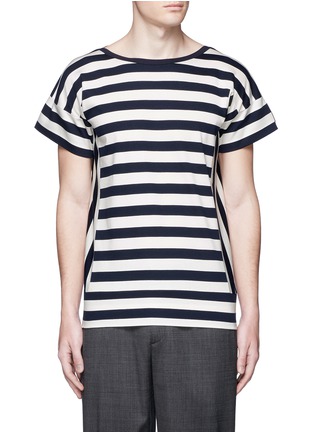 Main View - Click To Enlarge - MONCLER - Twist marine stripe T-shirt