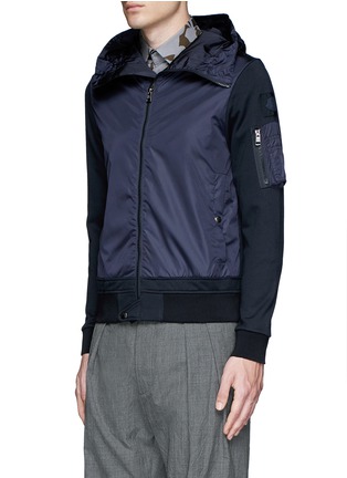 Front View - Click To Enlarge - MONCLER - Windbreaker front zip hoodie