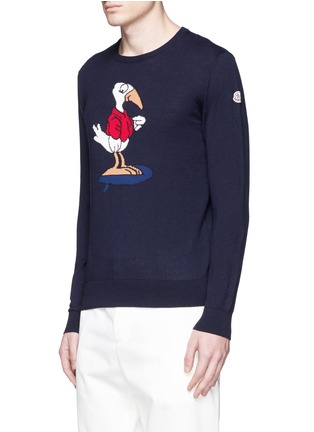 Front View - Click To Enlarge - MONCLER - Gallic bird cotton-cashmere sweater