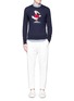Figure View - Click To Enlarge - MONCLER - Gallic bird cotton-cashmere sweater