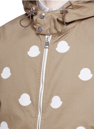 Detail View - Click To Enlarge - MONCLER - 'Jehan' empty logo patch hood jacket