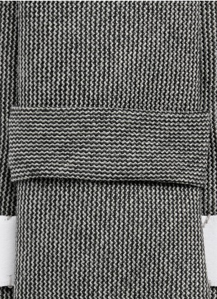 Detail View - Click To Enlarge - THOM BROWNE  - Grosgrain trim wool step twill tie