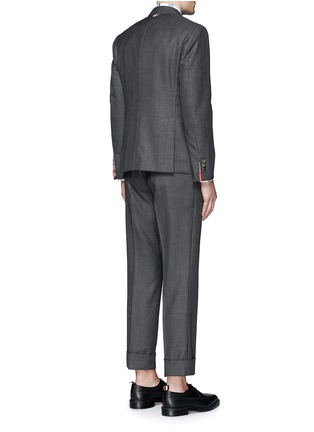 Back View - Click To Enlarge - THOM BROWNE  - Wool step twill suit