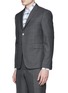 Front View - Click To Enlarge - THOM BROWNE  - Wool step twill suit
