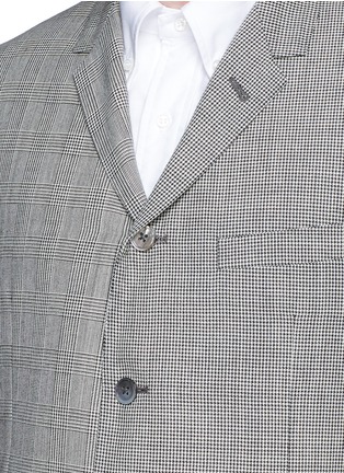 Detail View - Click To Enlarge - THOM BROWNE  - Glen plaid and houndstooth wool blazer