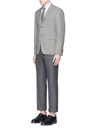 Figure View - Click To Enlarge - THOM BROWNE  - Glen plaid and houndstooth wool blazer