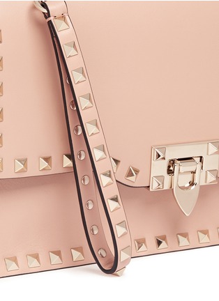 Detail View - Click To Enlarge - VALENTINO GARAVANI - 'Rockstud' leather flap clutch