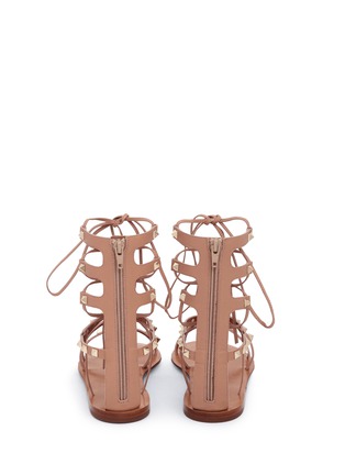 Back View - Click To Enlarge - VALENTINO GARAVANI - 'Rockstud' leather gladiator sandals