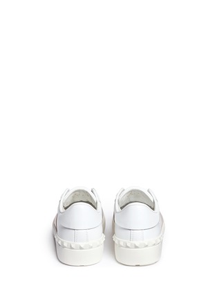 Back View - Click To Enlarge - VALENTINO GARAVANI - 'Rockstud' metallic band low top sneakers