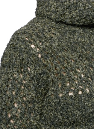 Detail View - Click To Enlarge - JINNNN - Chunky open knit turtleneck sweater
