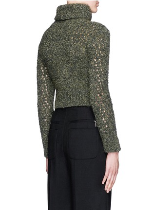 Back View - Click To Enlarge - JINNNN - Chunky open knit turtleneck sweater