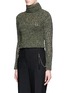 Front View - Click To Enlarge - JINNNN - Chunky open knit turtleneck sweater