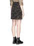 Back View - Click To Enlarge - JINNNN - Camouflage print layered felt skirt