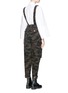 Back View - Click To Enlarge - JINNNN - Camouflage felted wool suspender parachute pants