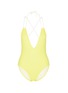 Main View - Click To Enlarge - SOLID & STRIPED - 'The Alexandra' plunge lace-up back swimsuit