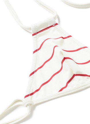 Detail View - Click To Enlarge - SOLID & STRIPED - 'The Lily' stripe triangle bikini top