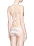 Back View - Click To Enlarge - SOLID & STRIPED - 'The Lily' stripe triangle bikini top