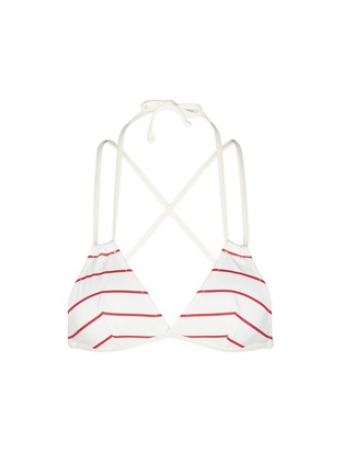 Main View - Click To Enlarge - SOLID & STRIPED - 'The Lily' stripe triangle bikini top