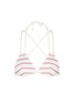 Main View - Click To Enlarge - SOLID & STRIPED - 'The Lily' stripe triangle bikini top