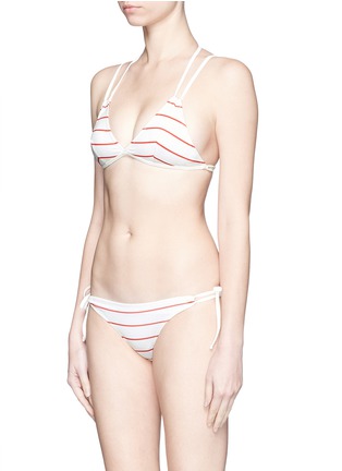 Figure View - Click To Enlarge - SOLID & STRIPED - 'The Lily' stripe triangle bikini top