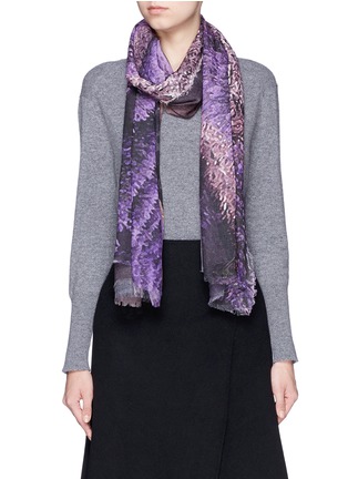 Figure View - Click To Enlarge - TILO - 'Lavender Fields' print modal-cashmere scarf