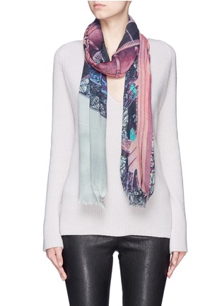 Figure View - Click To Enlarge - TILO - Eiffel Tower' print modal-cashmere scarf