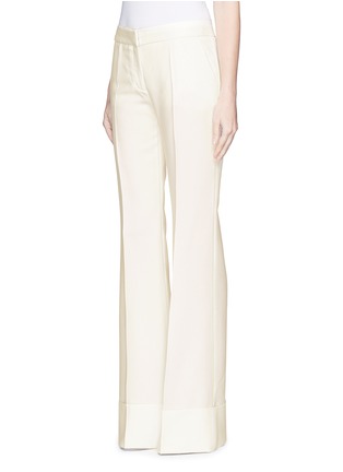 Front View - Click To Enlarge - STELLA MCCARTNEY - Wool-mohair wide leg flare pants
