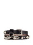 Main View - Click To Enlarge - ALEXANDER MCQUEEN - Skull stud double wrap leather bracelet
