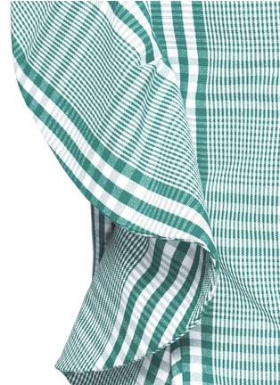 Detail View - Click To Enlarge - STELLA JEAN - 'Cantante' ruffle back gingham check cotton tube skirt