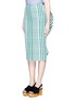 Front View - Click To Enlarge - STELLA JEAN - 'Cantante' ruffle back gingham check cotton tube skirt