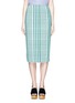 Main View - Click To Enlarge - STELLA JEAN - 'Cantante' ruffle back gingham check cotton tube skirt