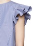 Detail View - Click To Enlarge - STELLA JEAN - Cassiere' ruffle sleeve stripe pleat cotton top