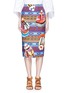 Main View - Click To Enlarge - STELLA JEAN - 'Buyer' ruffle back ikat print cotton tube skirt