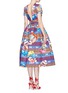 Figure View - Click To Enlarge - STELLA JEAN - 'Parocco' knotted belt midi cotton flare dress
