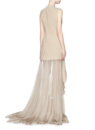 Back View - Click To Enlarge - ESTEBAN CORTAZAR - 'Portefeuille' chiffon ruffle cady gown