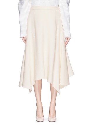 Main View - Click To Enlarge - STELLA MCCARTNEY - Asymmetric hem wool crepe skirt