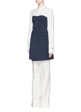 Figure View - Click To Enlarge - STELLA MCCARTNEY - Wrap skirt wool dress