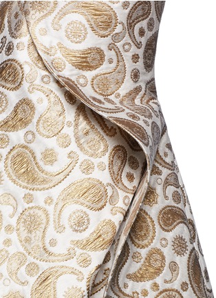 Detail View - Click To Enlarge - STELLA MCCARTNEY - 'Edele' metallic paisley jacquard off-shoulder dress