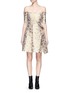 Main View - Click To Enlarge - STELLA MCCARTNEY - 'Edele' metallic paisley jacquard off-shoulder dress