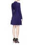 Back View - Click To Enlarge - ALAÏA - 'Rosace' velour embroidery knit flared dress