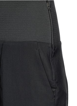 Detail View - Click To Enlarge - HAIDER ACKERMANN - 'Howl' wide waistband cropped wool pants