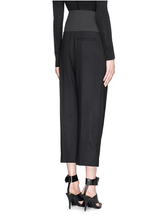 Back View - Click To Enlarge - HAIDER ACKERMANN - 'Howl' wide waistband cropped wool pants