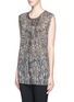 Front View - Click To Enlarge - HAIDER ACKERMANN - Leopard print wool blend tank top