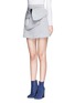 Front View - Click To Enlarge - MSGM - Sash front scuba jersey skirt